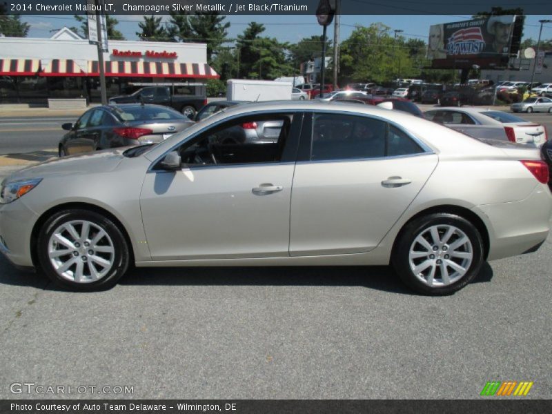 Champagne Silver Metallic / Jet Black/Titanium 2014 Chevrolet Malibu LT