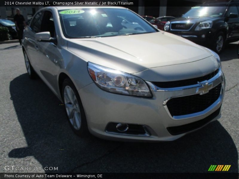 Champagne Silver Metallic / Jet Black/Titanium 2014 Chevrolet Malibu LT