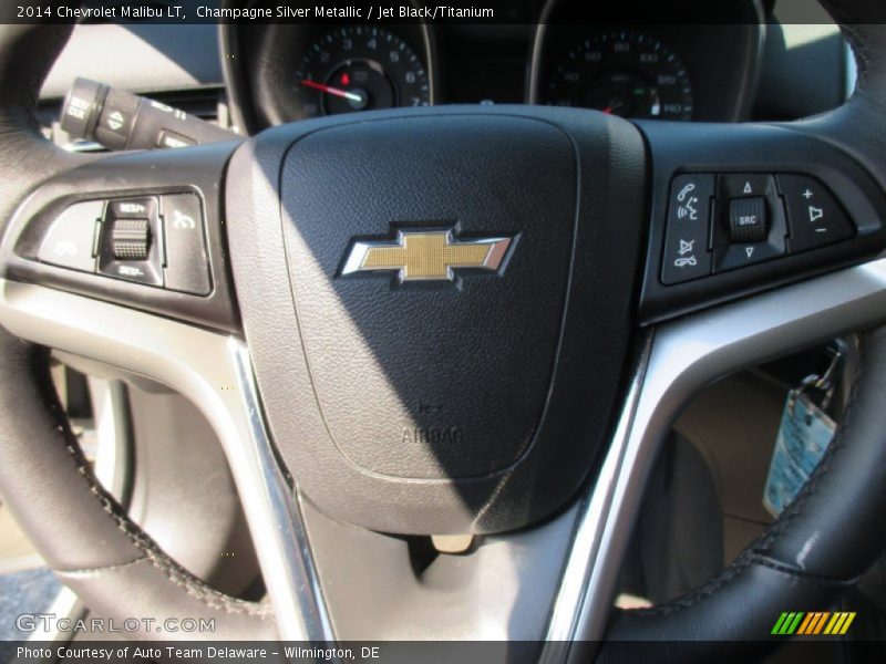 Champagne Silver Metallic / Jet Black/Titanium 2014 Chevrolet Malibu LT