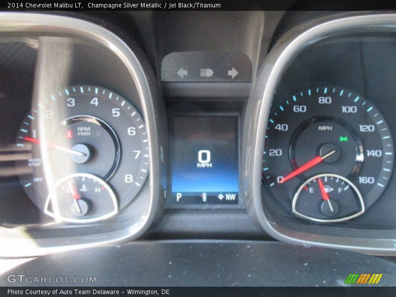 Champagne Silver Metallic / Jet Black/Titanium 2014 Chevrolet Malibu LT