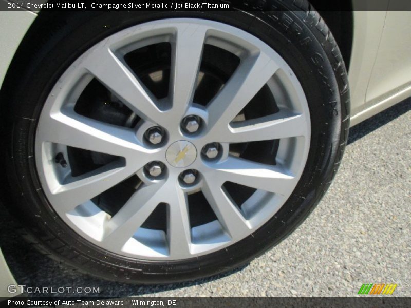 Champagne Silver Metallic / Jet Black/Titanium 2014 Chevrolet Malibu LT