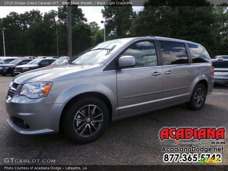 Billet Silver Metallic / Black/Light Graystone 2016 Dodge Grand Caravan SXT