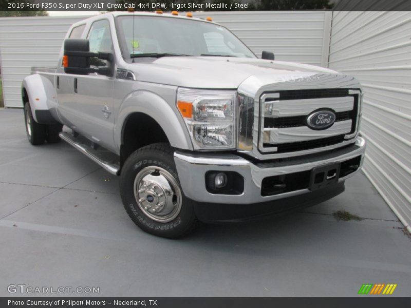 Ingot Silver Metallic / Steel 2016 Ford F350 Super Duty XLT Crew Cab 4x4 DRW