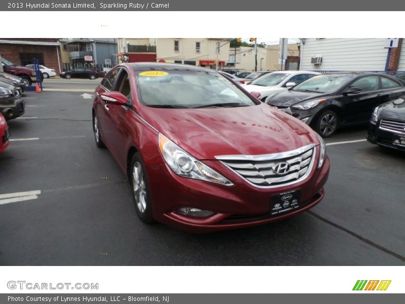 Sparkling Ruby / Camel 2013 Hyundai Sonata Limited