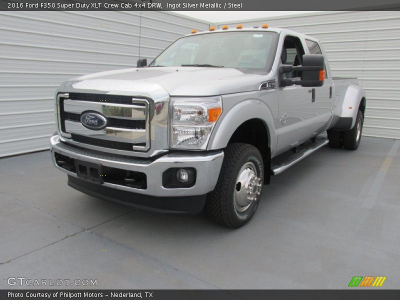 Ingot Silver Metallic / Steel 2016 Ford F350 Super Duty XLT Crew Cab 4x4 DRW