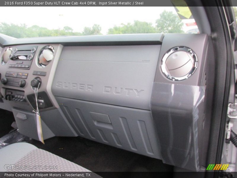 Ingot Silver Metallic / Steel 2016 Ford F350 Super Duty XLT Crew Cab 4x4 DRW