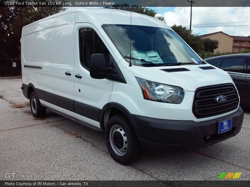 Oxford White / Pewter 2015 Ford Transit Van 150 MR Long