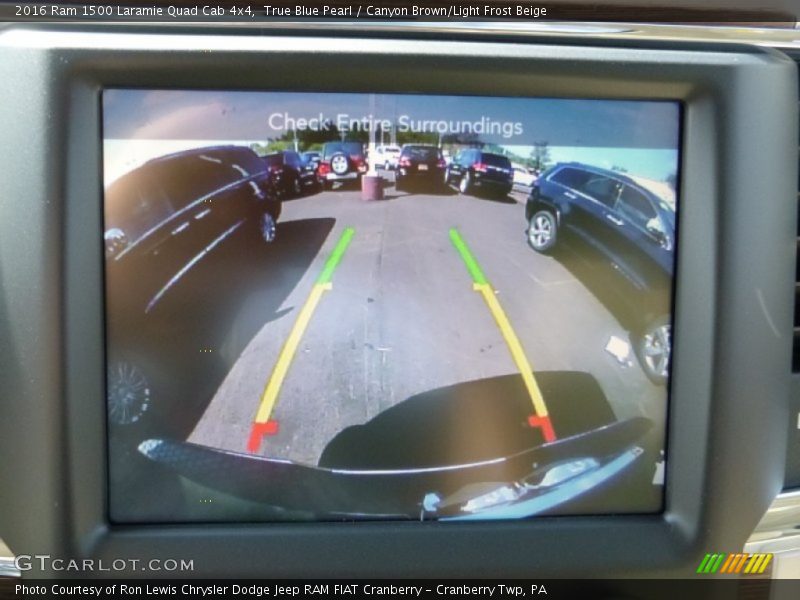 True Blue Pearl / Canyon Brown/Light Frost Beige 2016 Ram 1500 Laramie Quad Cab 4x4