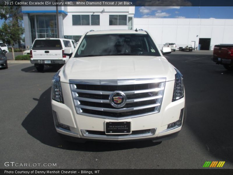 White Diamond Tricoat / Jet Black 2015 Cadillac Escalade ESV Luxury 4WD