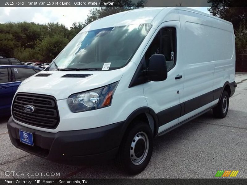 Oxford White / Pewter 2015 Ford Transit Van 150 MR Long