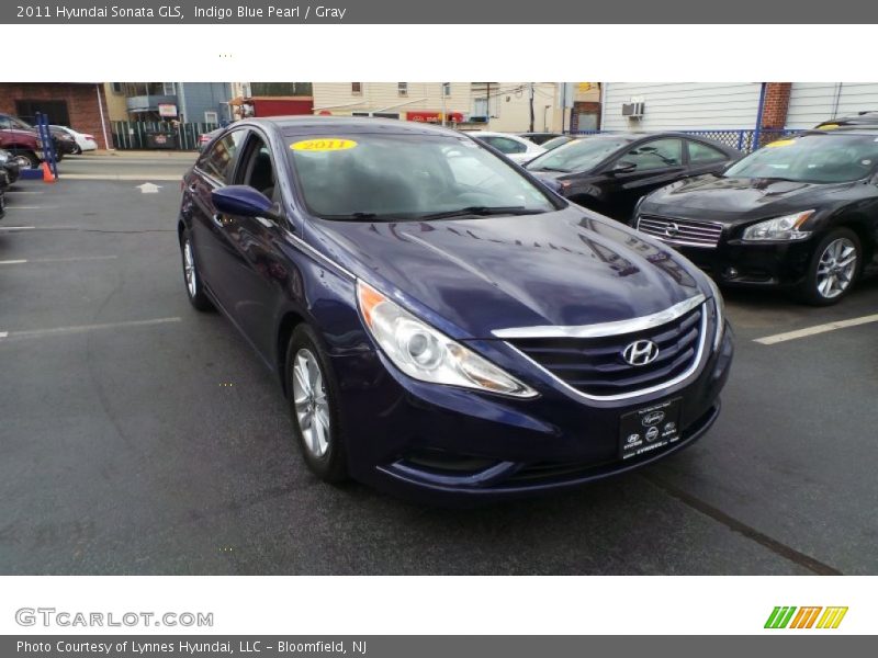 Indigo Blue Pearl / Gray 2011 Hyundai Sonata GLS
