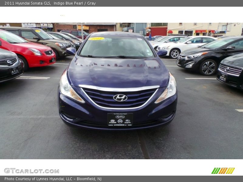 Indigo Blue Pearl / Gray 2011 Hyundai Sonata GLS