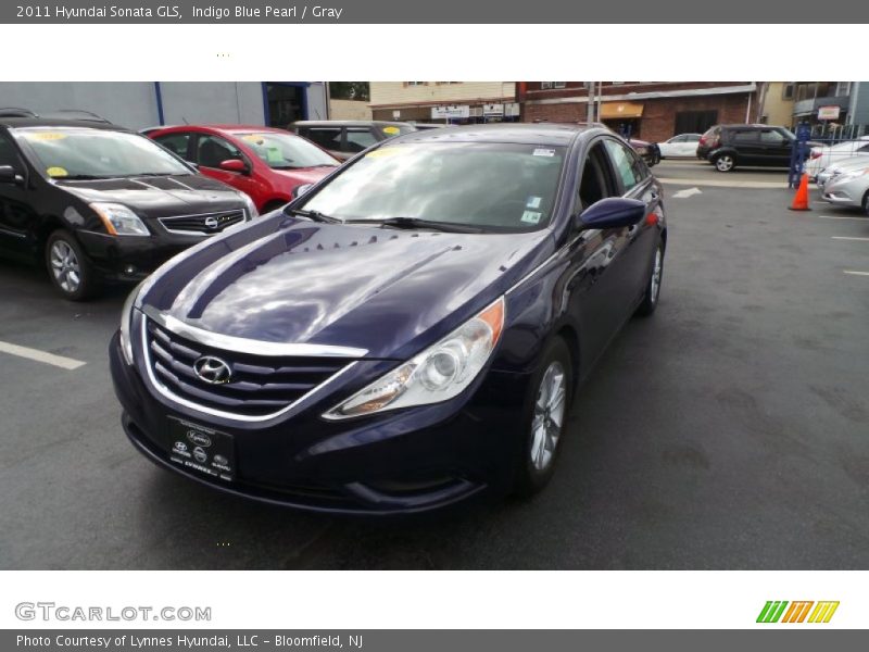 Indigo Blue Pearl / Gray 2011 Hyundai Sonata GLS