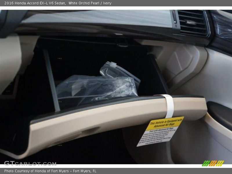 White Orchid Pearl / Ivory 2016 Honda Accord EX-L V6 Sedan