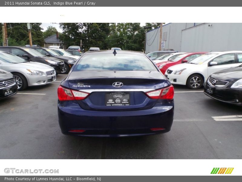 Indigo Blue Pearl / Gray 2011 Hyundai Sonata GLS
