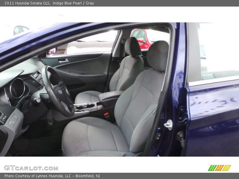 Indigo Blue Pearl / Gray 2011 Hyundai Sonata GLS