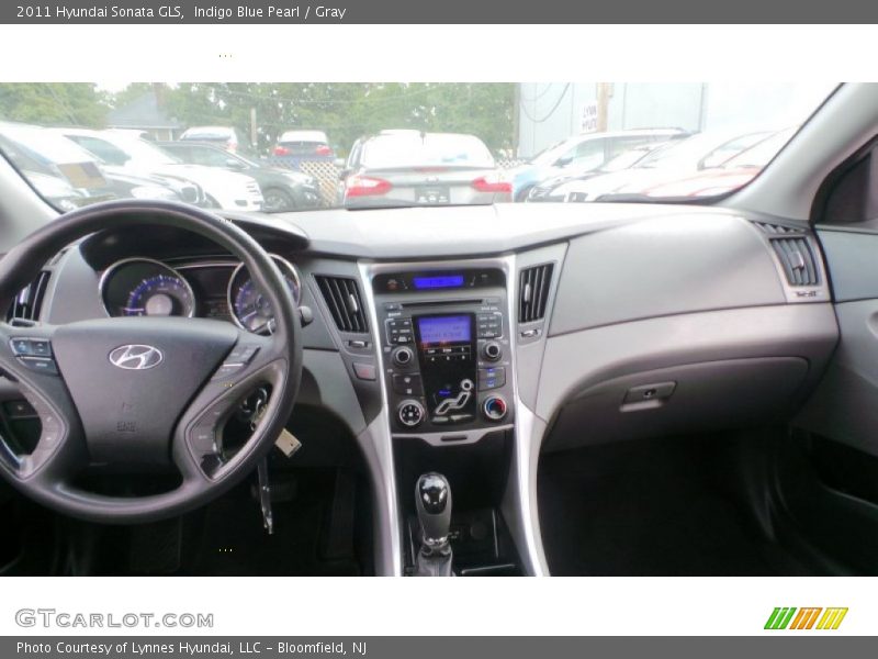 Indigo Blue Pearl / Gray 2011 Hyundai Sonata GLS