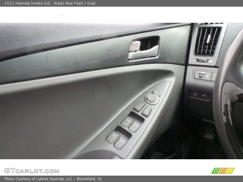 Indigo Blue Pearl / Gray 2011 Hyundai Sonata GLS