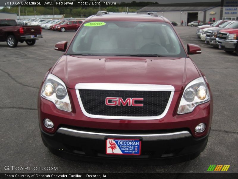 Red Jewel Tintcoat / Light Titanium 2010 GMC Acadia SLT AWD
