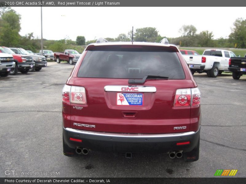 Red Jewel Tintcoat / Light Titanium 2010 GMC Acadia SLT AWD