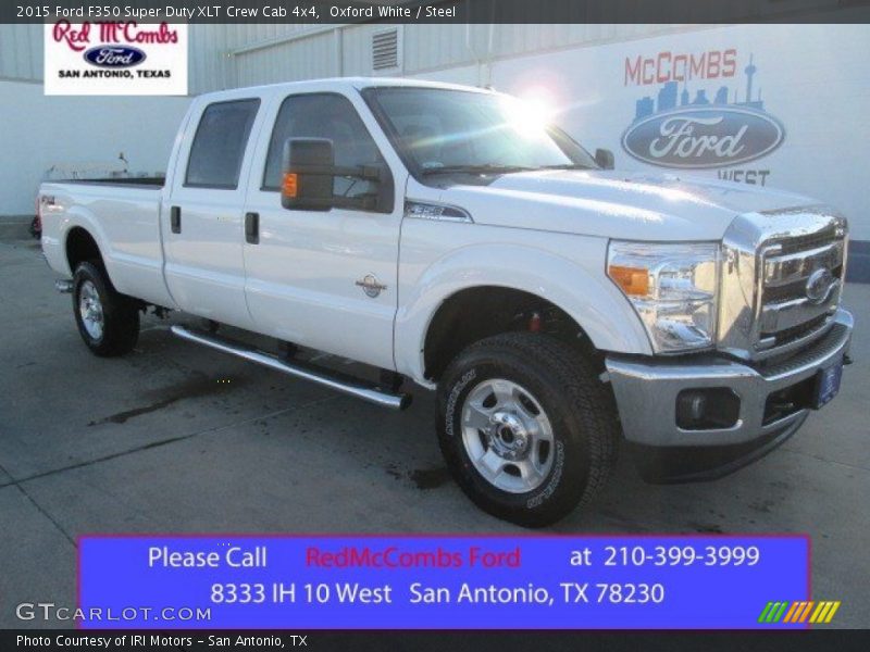 Oxford White / Steel 2015 Ford F350 Super Duty XLT Crew Cab 4x4
