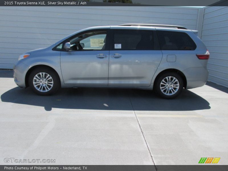 Silver Sky Metallic / Ash 2015 Toyota Sienna XLE