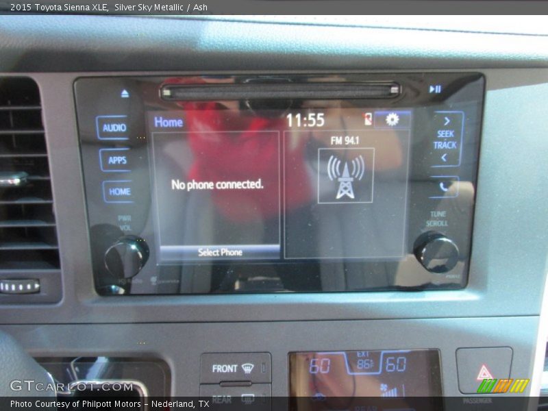 Silver Sky Metallic / Ash 2015 Toyota Sienna XLE
