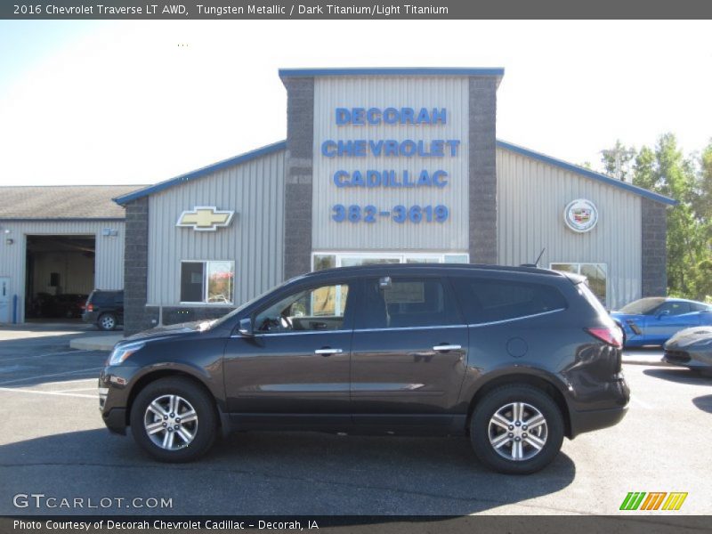 Tungsten Metallic / Dark Titanium/Light Titanium 2016 Chevrolet Traverse LT AWD