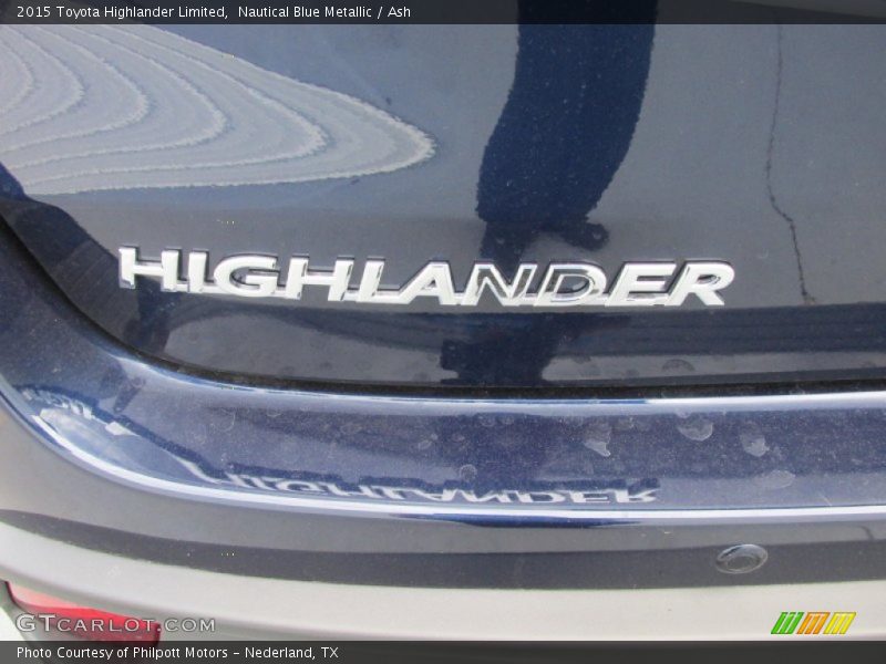 Nautical Blue Metallic / Ash 2015 Toyota Highlander Limited