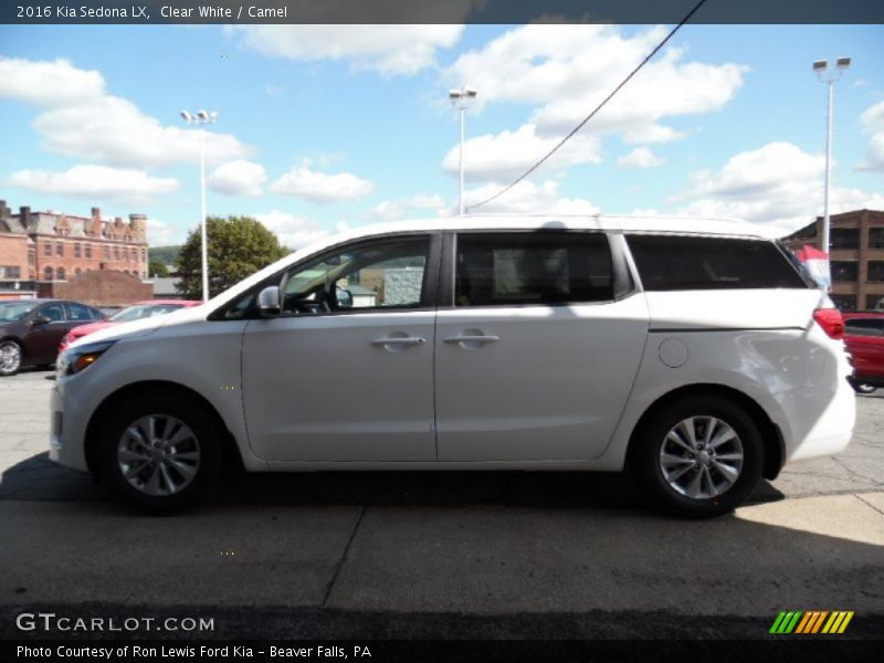 Clear White / Camel 2016 Kia Sedona LX