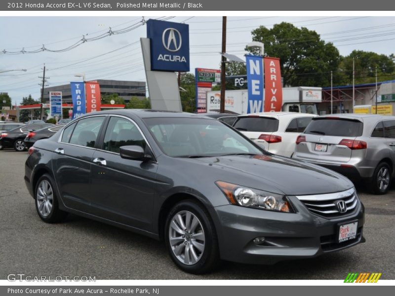 Polished Metal Metallic / Black 2012 Honda Accord EX-L V6 Sedan