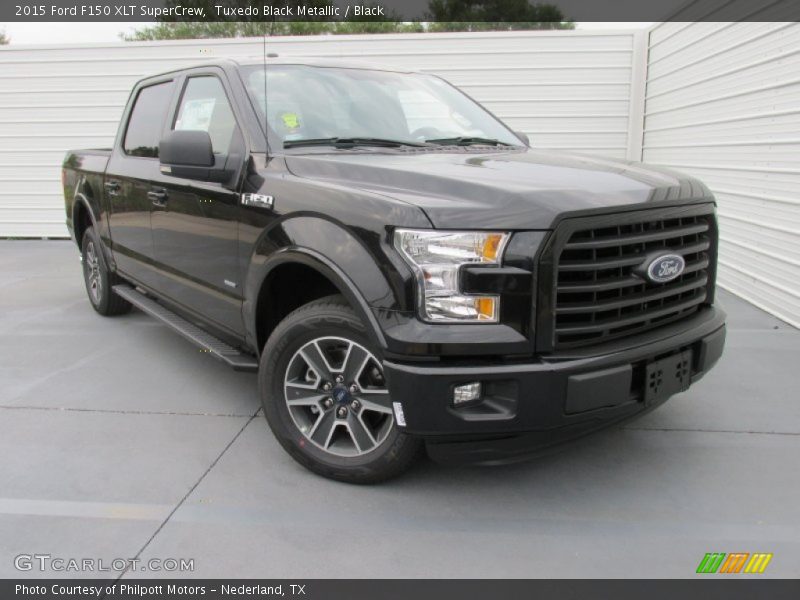 Tuxedo Black Metallic / Black 2015 Ford F150 XLT SuperCrew