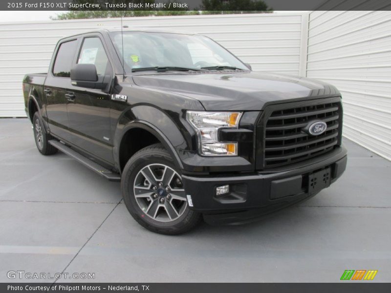 Tuxedo Black Metallic / Black 2015 Ford F150 XLT SuperCrew
