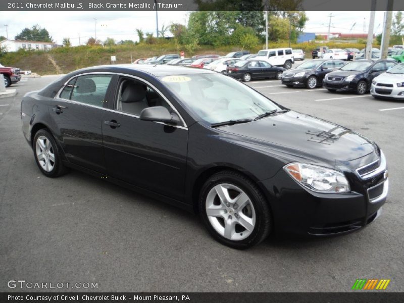 Black Granite Metallic / Titanium 2011 Chevrolet Malibu LS