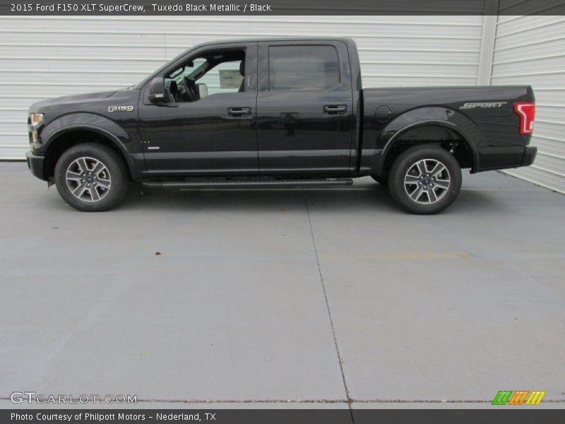 Tuxedo Black Metallic / Black 2015 Ford F150 XLT SuperCrew