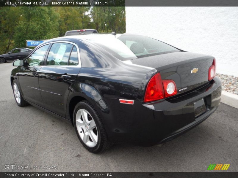 Black Granite Metallic / Titanium 2011 Chevrolet Malibu LS