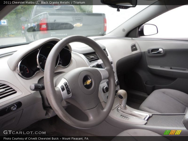 Black Granite Metallic / Titanium 2011 Chevrolet Malibu LS