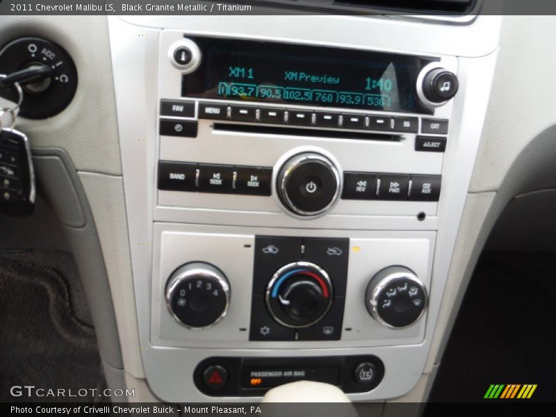 Black Granite Metallic / Titanium 2011 Chevrolet Malibu LS