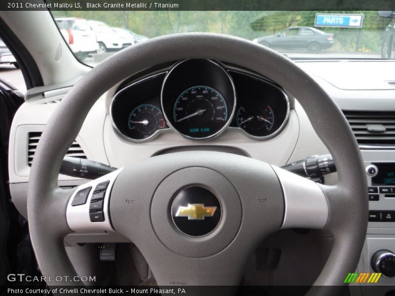 Black Granite Metallic / Titanium 2011 Chevrolet Malibu LS