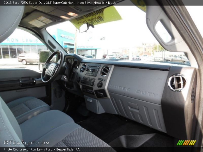 Ingot Silver Metallic / Black 2013 Ford F250 Super Duty XLT SuperCab 4x4