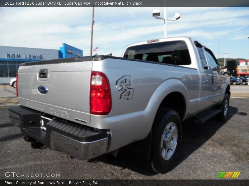 Ingot Silver Metallic / Black 2013 Ford F250 Super Duty XLT SuperCab 4x4