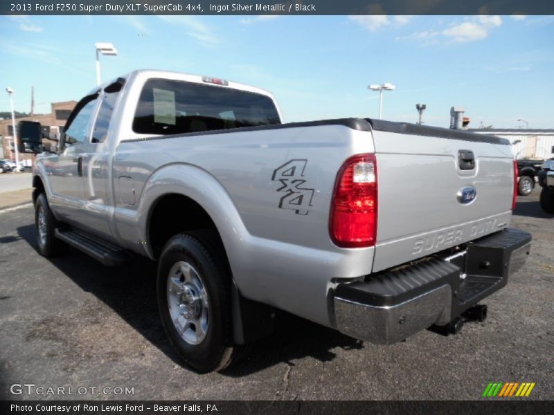 Ingot Silver Metallic / Black 2013 Ford F250 Super Duty XLT SuperCab 4x4