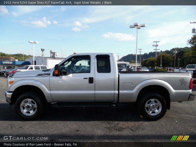 Ingot Silver Metallic / Black 2013 Ford F250 Super Duty XLT SuperCab 4x4