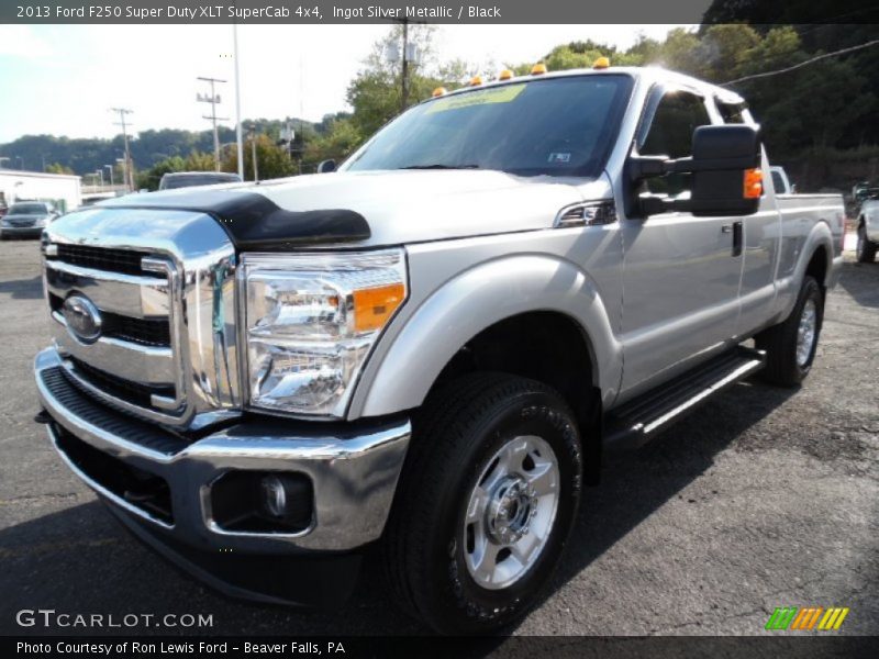 Ingot Silver Metallic / Black 2013 Ford F250 Super Duty XLT SuperCab 4x4
