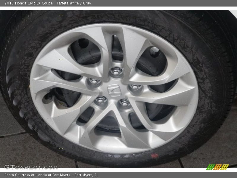 Taffeta White / Gray 2015 Honda Civic LX Coupe