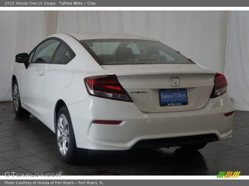 Taffeta White / Gray 2015 Honda Civic LX Coupe