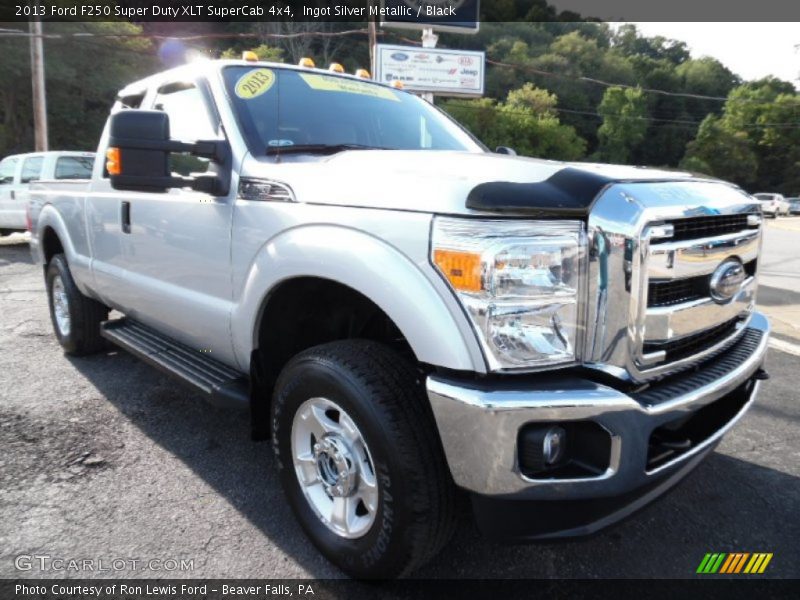 Ingot Silver Metallic / Black 2013 Ford F250 Super Duty XLT SuperCab 4x4