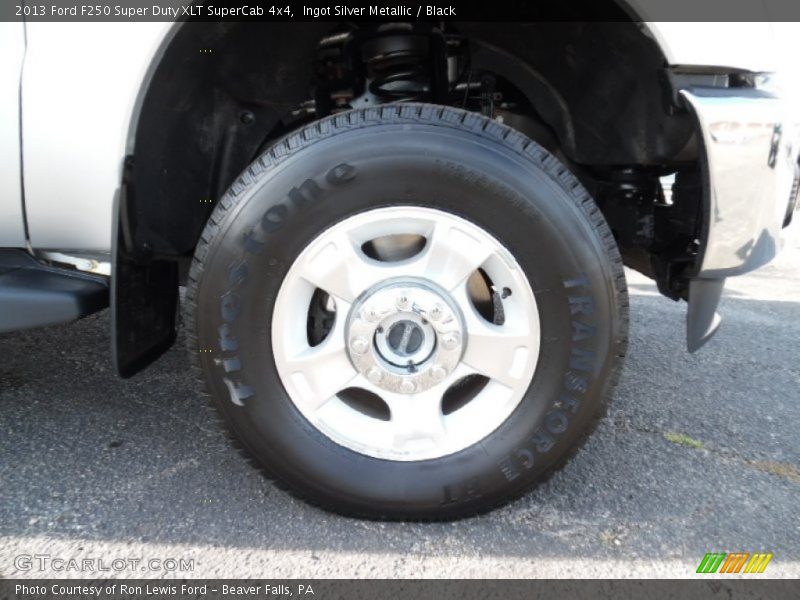 Ingot Silver Metallic / Black 2013 Ford F250 Super Duty XLT SuperCab 4x4