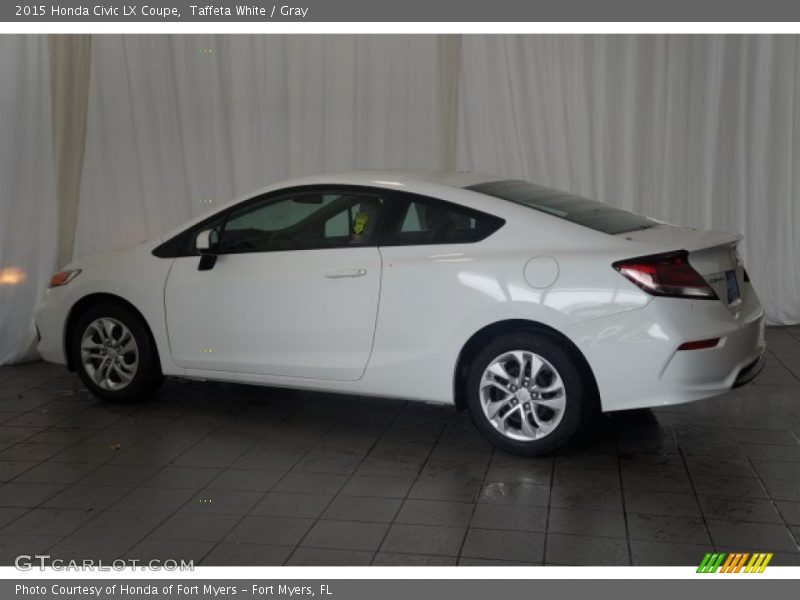 Taffeta White / Gray 2015 Honda Civic LX Coupe