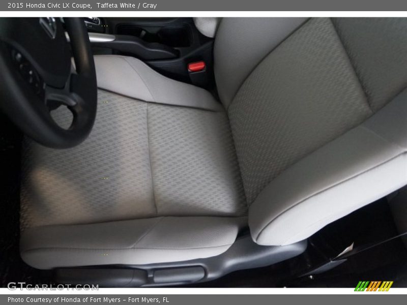 Taffeta White / Gray 2015 Honda Civic LX Coupe